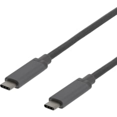 Deltaco harmaa 10 Gbps 60 W PD USB-C kaapeli