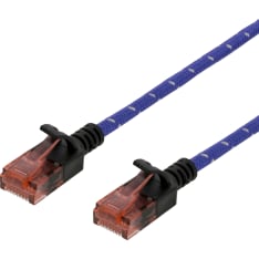 Deltaco reinforced blue U/UTP Cat6a network cable