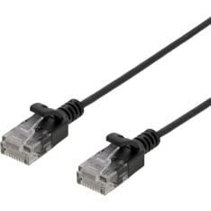 Deltaco thin black U/FTP Cat6 network cable