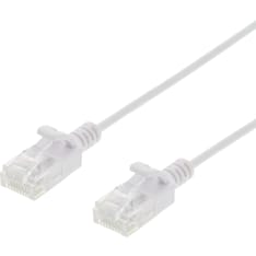 Deltaco thin white U/FTP Cat6 network cable