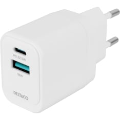 Deltaco 22,5W PD USB-A/C pikalaturi