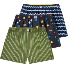 H By Happy Socks Wiggle Stripe men's boxers 3-pack