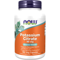 Now Foods Potassium Citrate 99 mg - 180 Veg Capsules