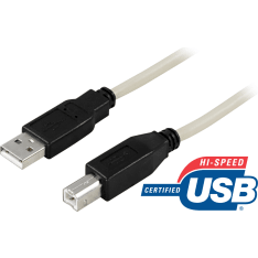 Deltaco USB-A - USB-B kaapeli
