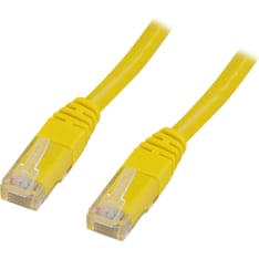 Deltaco yellow U/UTP Cat5e network cable