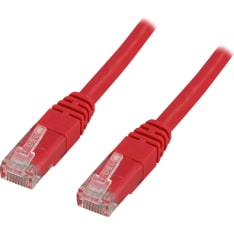Deltaco red U/UTP Cat5e network cable