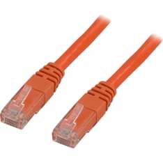 Deltaco orange U/UTP Cat5e network cable