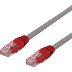 Deltaco TP-6 U/UTP Cat6 gray cross-connected network cable