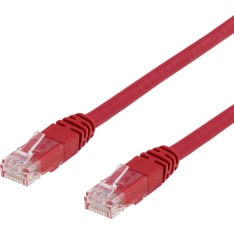Deltaco TP-6 U/UTP Cat6 red cross-connected network cable