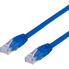 Deltaco TP-6 U/UTP Cat6 blue network cable