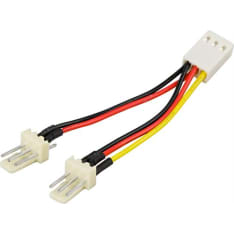Deltaco 3-pin Y adapter cable