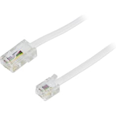 Deltaco modulaarikaapeli 8P4C(RJ45) > 6P4C(RJ11) 1m valkoinen