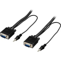 Deltaco RGB-7 VGA-kaapeli ääniliitännällä