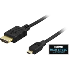 Deltaco High Speed with Ethernet HDMI - Micro-HDMI kaapeli