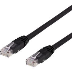 Deltaco TP-6 U/UTP Cat6 black network cable