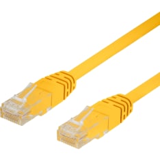 Deltaco TP-6 U/UTP Cat6 keltainen verkkokaapeli