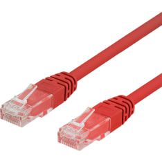 Deltaco TP-6 U/UTP Cat6 punainen verkkokaapeli