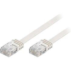 Deltaco TP-6 U/UTP Cat6 white flat network cable