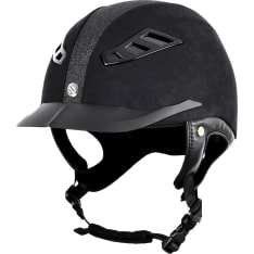 Back on Track EQ3 Lynx Microsuede Black Glitter Riding Helmet