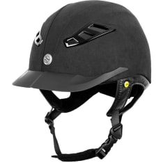 Back on Track EQ3 Lynx micro suede black riding helmet