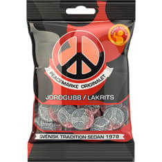 Peacelätkä Strawberry-Licorice 80 g candy bag