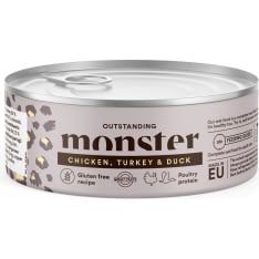 Monster Cat Adult Multi Protein Chicken/Turkey/Duck 100 g Cat Wet Food