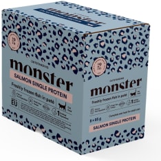 Monster Cat Pouches Adult Salmon 8x85 g kissan märkäruoka
