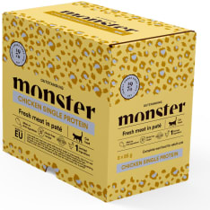 Monster Cat Pouches Adult Chicken 8x85 g kissan märkäruoka