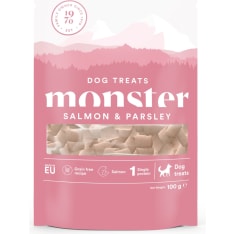 Monster Dog Treats Baked Salmon & Parsley 100 g koiran makupala