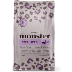 Monster Cat Original Sterilized Chicken/Turkey 400 g kissan täysravinto