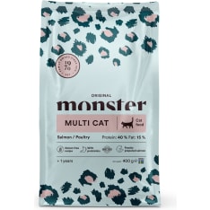 Monster Cat Original Multicat Salmon/Poultry 400 g Cat Complete Food