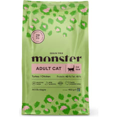 Monster Cat Grain Free Adult Turkey/Chicken 400 g kissan täysravinto