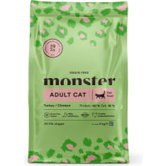 Monster Cat Grain Free Adult Turkey/Chicken 2 kg kissan täysravinto