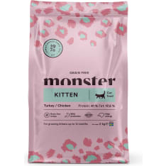 Monster Cat Grain Free Kitten Turkey/Chicken 2 kg Cat Complete Food