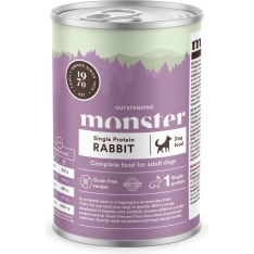 Monster Dog Adult Single Rabbit 400 g Dog Wet Food