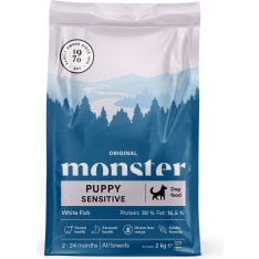 Monster Dog Orig Puppy Sensitive White Fish 2 kg koiran täysravinto
