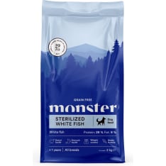 Monster Dog Grain Free Sterilized White Fish 2 kg koiran täysravinto