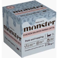 Monster Cat Kana/Lohi Panna Catta 2 pcs kissan märkäruoka