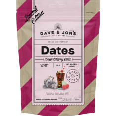 Dave & Jon's Sour Cherry Cola Flavoured 125g Stoneless Dates