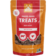 MUSH Freeze-dried Treats naudan sydän kissan ja koiran herkku