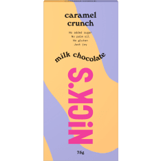 Nick's Milk Chocolate Caramel Crunch bar 75g