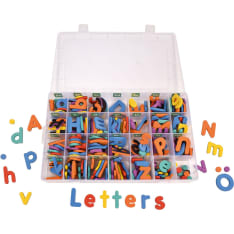 Magnetic letters in storage box, 248 pcs