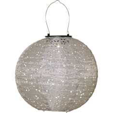 STAR Trading Festa LED solar decorative lantern 25x25x25cm beige