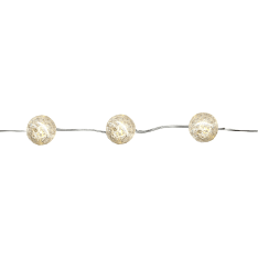 Star 8 led white marble ball light chain