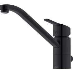 Mora Lionx matt black kitchen faucet with washing machine valve