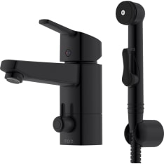 Mora Lionx matt black washing machine valve + Bidet shower sink faucet