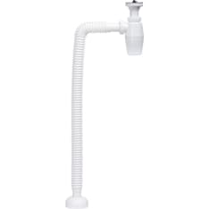 Flexible plastic waste trap with waste valve, 32 mm connection