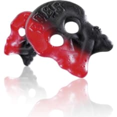 Bubs Raspberry-Licorice Skulls 4 kg loose candy