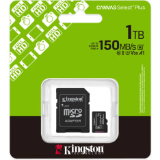 KINGSTON 1TB microSDXC Canvas Select Plus Gen3 150MB/s A1 Card + Adapter