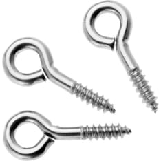 Ring screws 12 x 5 mm brass-coated, closed 24 pcs